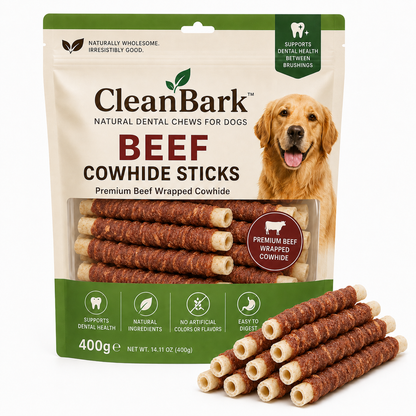 CleanBark™ Dogs Treats Snack Dental Cowhide Rolls Chew Sticks Chicken, Duck ,Beef Stuffed Dog Treats