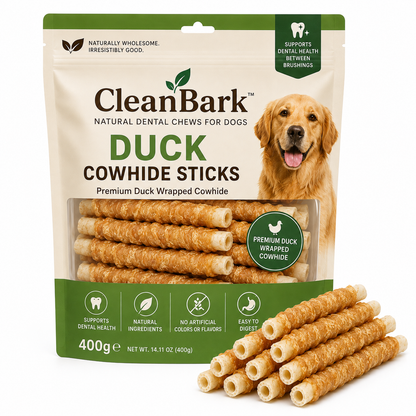CleanBark™ Dogs Treats Snack Dental Cowhide Rolls Chew Sticks Chicken, Duck ,Beef Stuffed Dog Treats